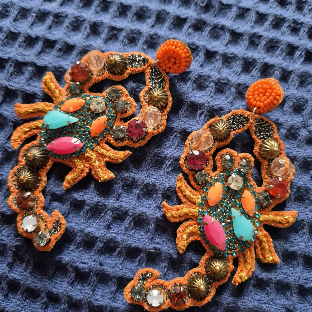 Colorful Beaded Scorpion Earrings